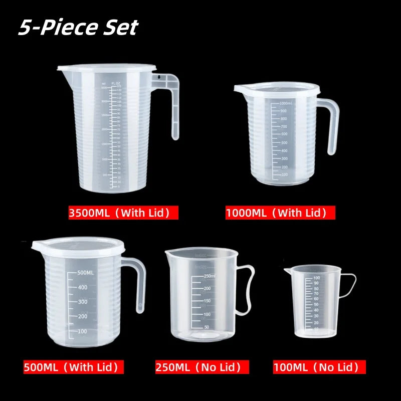 100-5000ml Thickened Plastic Measuring Cup with Scale Food Grade Measuring Cup Experimental Measuring Cup Beaker Plastic Cup…
