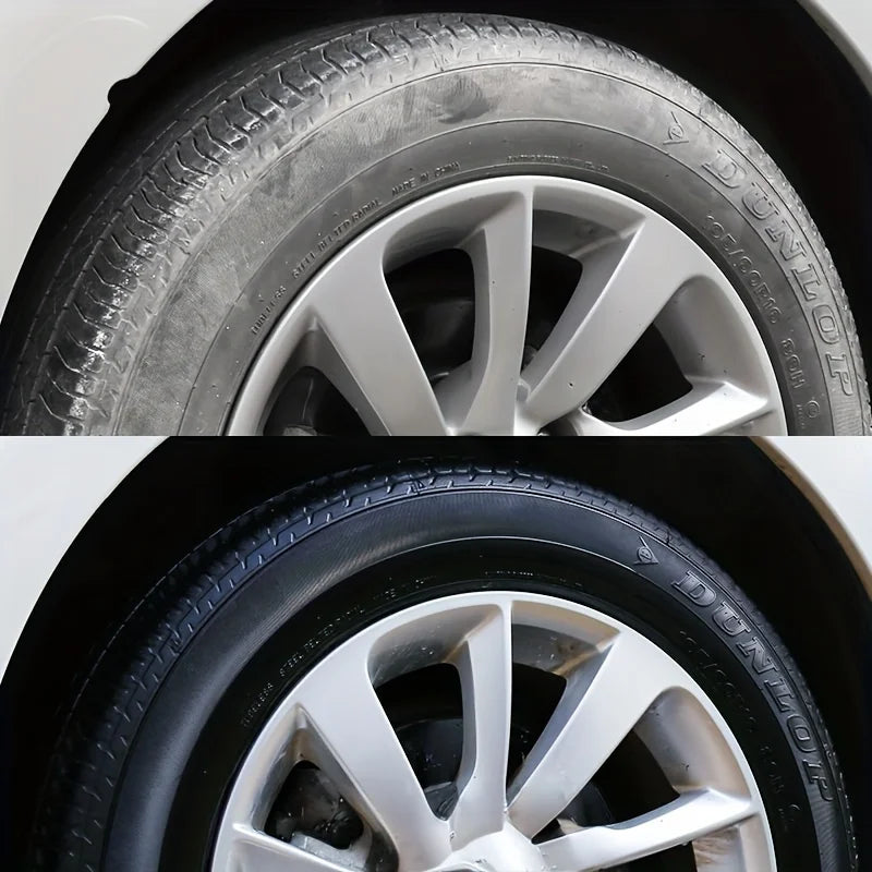 Black Shiny Tire Wax 30g - Durable, Long-Lasting Protection and Repair for All Kinds of Tires - Prevents Cracks and Whitens…