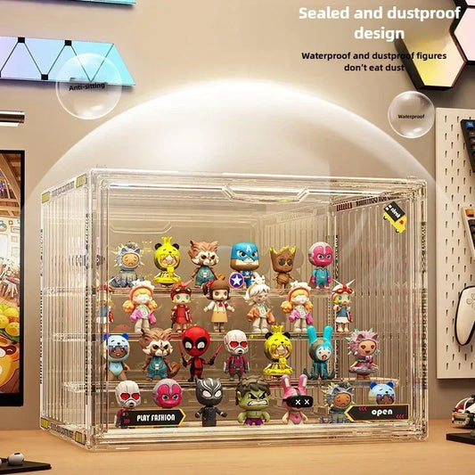 Large Containerized Designs Acrylic Organizer for Collectible Figures and Blind Box Toys Action Figures Desktop Organizers B…