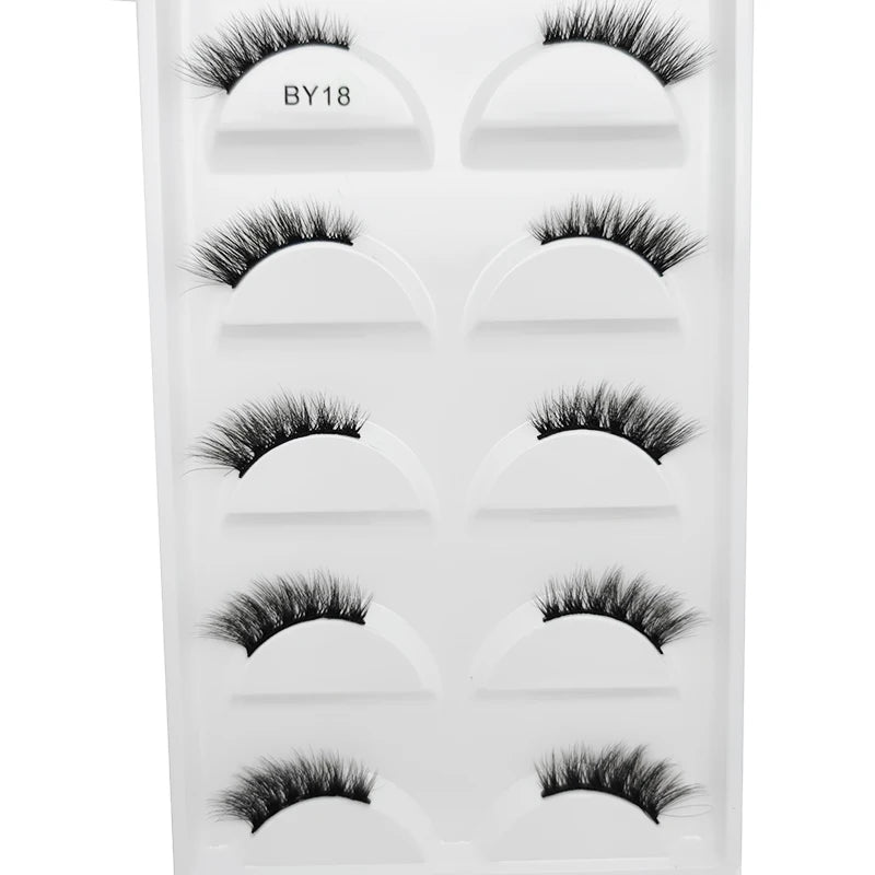 Natural 3D Mink False Eyelashes, Soft Wispy, Fluffy Eye Faux Lashes, Make Up Eyelash, Beauty Cat Cilios, 5 Pairs, 15 Styles…