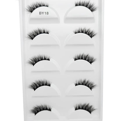 Natural 3D Mink False Eyelashes, Soft Wispy, Fluffy Eye Faux Lashes, Make Up Eyelash, Beauty Cat Cilios, 5 Pairs, 15 Styles…