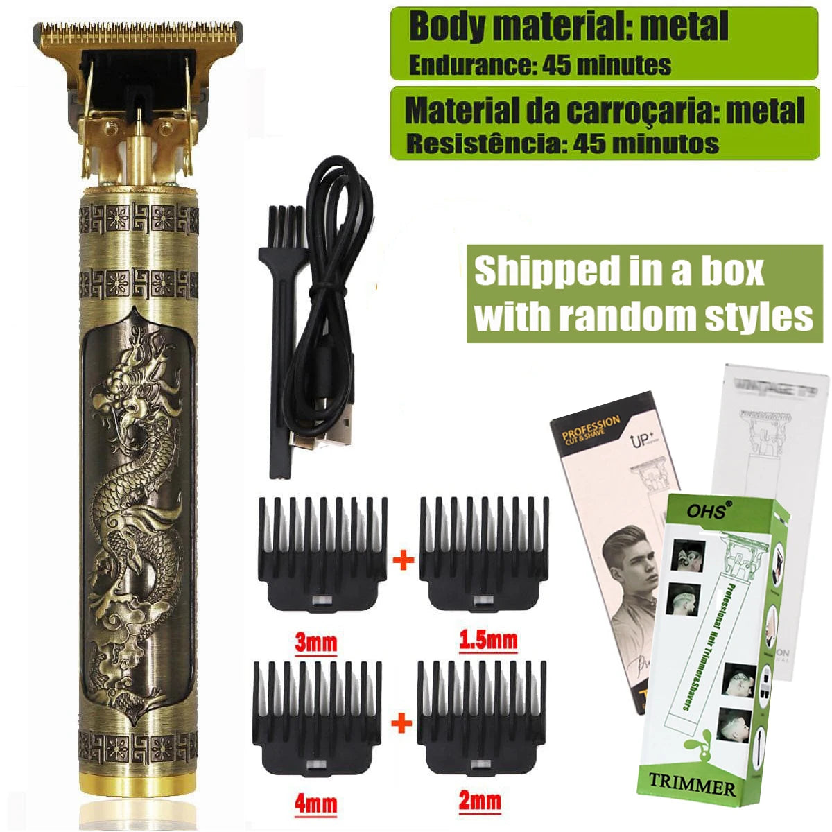 T9 Hair Clipper Repair Beard Shaving Body Hair Trimmer Clippers Electric Machine Men Haircut Machine 0mm Barber Shaver - ima…