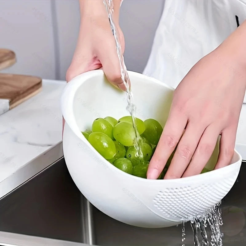 【Hot sales】Rice Drain Basket Rice Filter Fruit and Vegetable Drain Sieve Kitchen Supplies Small Tools Multi-Purpose - image 4