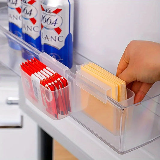 2pcs Space-saving Refrigerator Hanging Cheese Slice Organizer