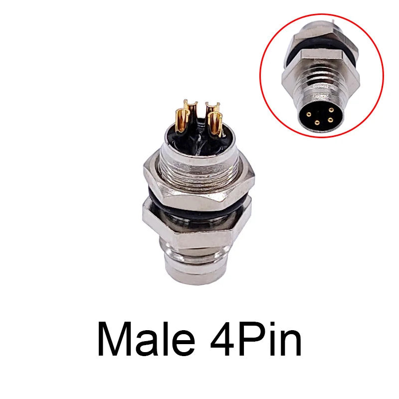 M8 Sensor Connector Waterproof Male&Female Plug Straight Angle Screw Threaded Coupling 3Pin 4Pin - image 14