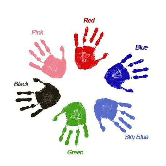 Newborn Baby DIY Hand And Footprint Kit Ink Pads Photo Frame Handprint Toddlers Souvenir Accessories Safe Clean Baby Shower…