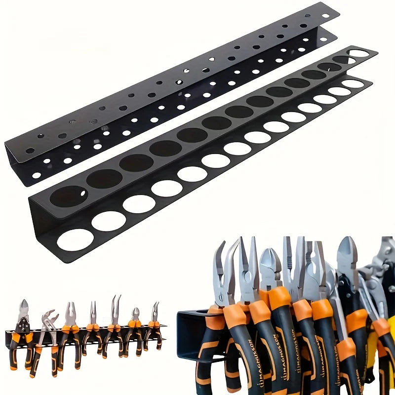 1 Piece Suitable For Garage Wall Mounted Multifunctional Tool Management Metal Screwdriver And Pliers Storage Rack