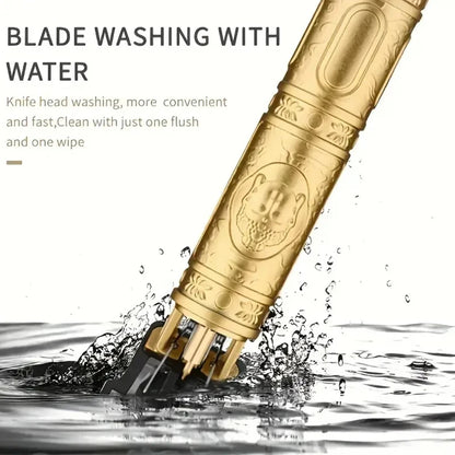 Carving Hair Clipper Professional Hair Cutting Machine Barber Rechargeable Hair Trimmer Metal Haircut Machine Clipper for Me…