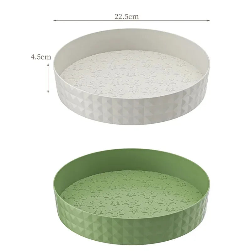 360 Rotating Seasoning Storage Rack Kitchen Storage Spice Rack Non-Slip Cabinet Organizer Tray Plate Cosmetic Organizer Bin…