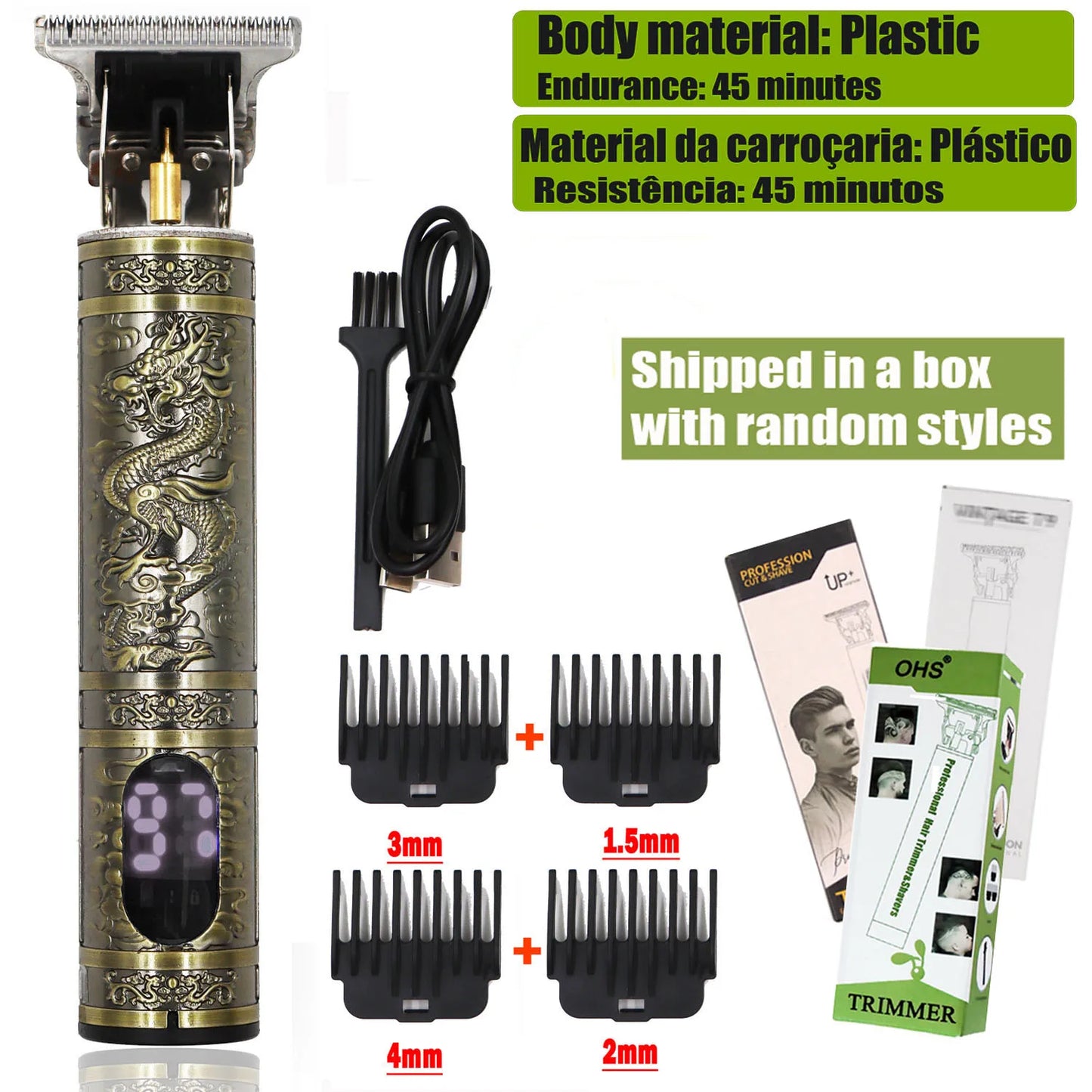T9 Hair Clipper Repair Beard Shaving Body Hair Trimmer Clippers Electric Machine Men Haircut Machine 0mm Barber Shaver - ima…