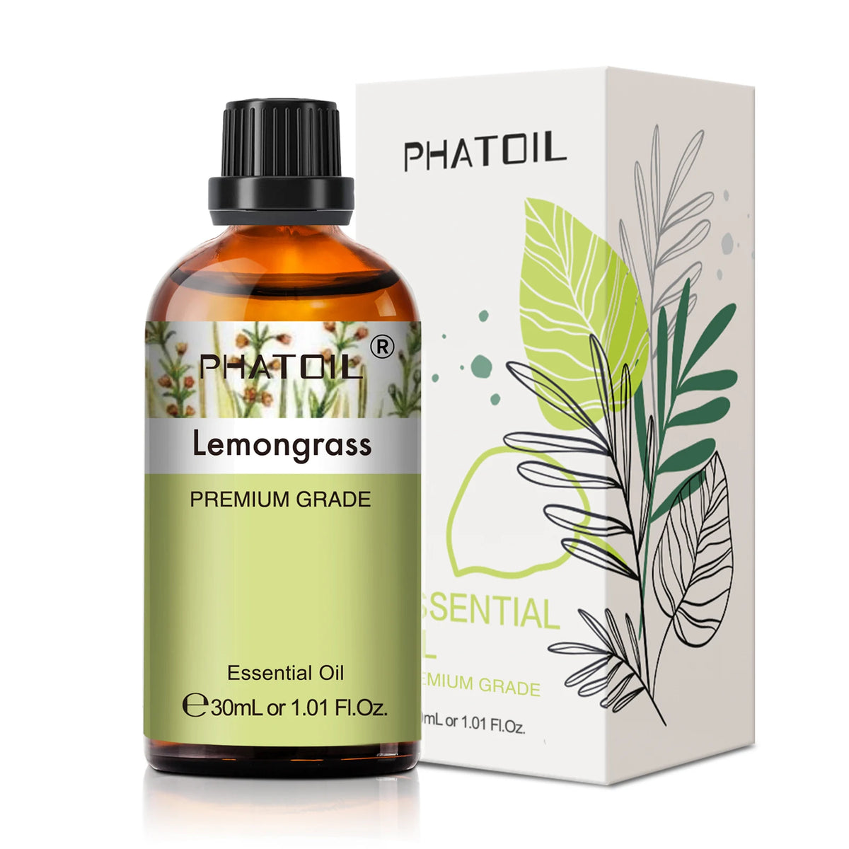 PHATOIL 1PCS Aromatherapy Essential Oil 30ml Lemon Eucalyptus Lavender Bergamot Jasmine Juniper Rose Vanilla Aroma Essential…