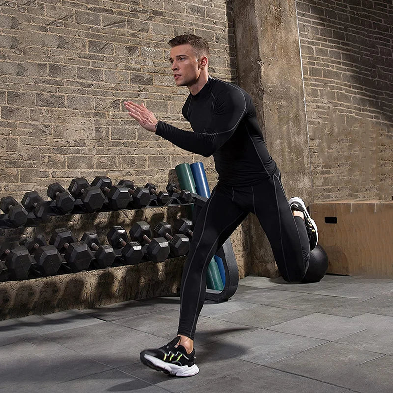 Men Sport T-shirt Quick Dry Bodybuilding Running Shirt Long Sleeve Compression Top Gym T Shirt Men Fitness Tight Rashgard -…