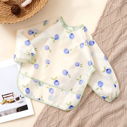 Elinfant 1PC Long Sleeve Bibs, Waterproof Feeding Bibs,Washable Burp Cloth,Coveralls Bibs,Easy To Clean,Wash-Free Eating Bib…