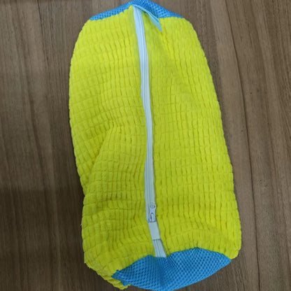 Durable Shoe Washing Machine Bag for All Shoe Types-Yellow with Blue Zipper,Ideal for Sneakers and Casual Shoes,Laundry Wash…