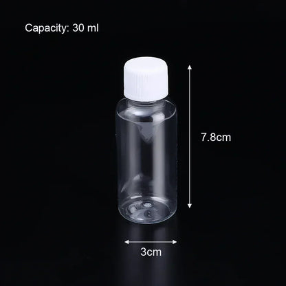 1/10Pcs Refillable Bottles 10ml 20ml 30ml 50ml 80ml 100ml Plastic PET Clear Empty Seal Bottles Sample Containers with Screw…