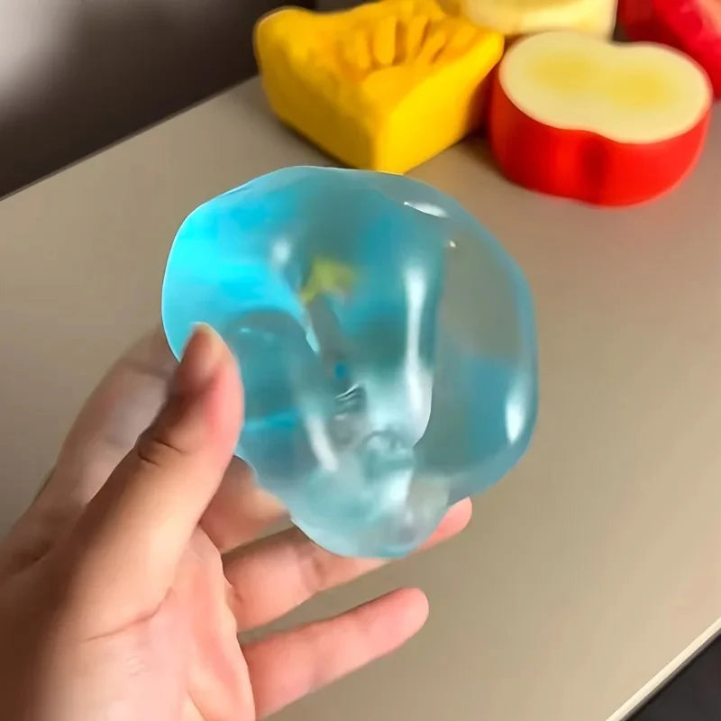 Blue Maltose Squishy Toys Anti Stress Sensory Fidgets Toy Soft Simulated Transparent Blue Maltose Slow-rebound Decompression…