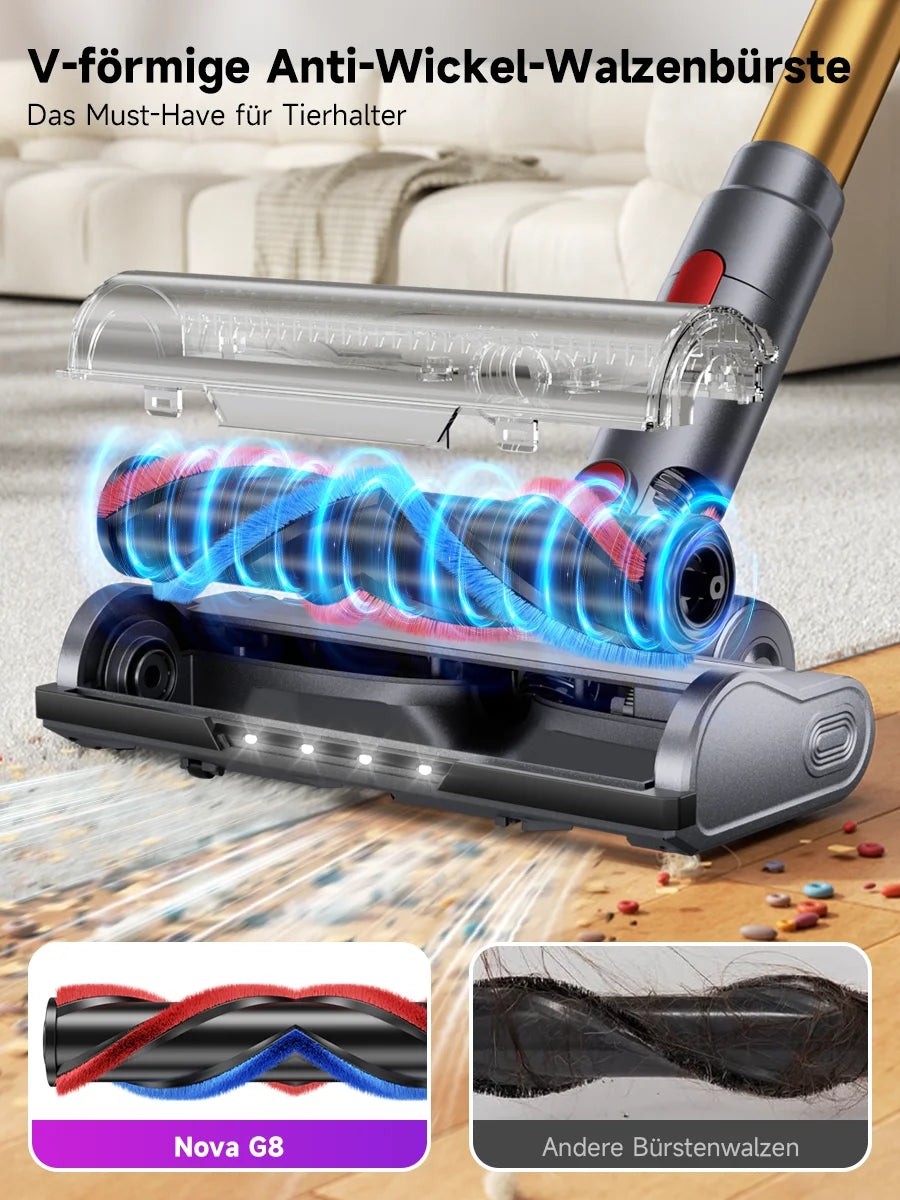 Tdyon Nova Wireless Cordless Vacuum Cleaner 680W High Power 70000PA Strong Suction Stick Vacuum Cleaner, 75 Minutes Long Wor…