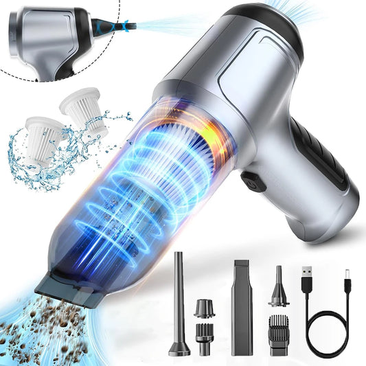 Car Vacuum Cleaner Wireless Portable Vacuum Cleaner 95000PA Strong Suction Handheld Mini Cleaner High Power Blower for Car H…