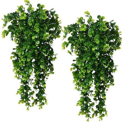 1Pcs Artificial 5Forks Rattan Eucalyptus Wall Hanging Simulation Greenery Fake Hanging Plants Vine Diy Home Outdoor Decor Pl…