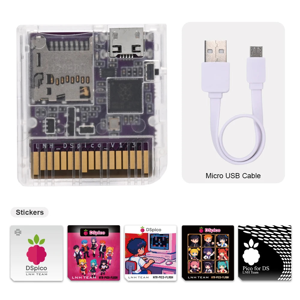 Chiscart DSpico Game Reader Cart Injection Molded Transparent Case with RP2040 MCU For NDS NDSL DSi 3DS Console - image 12