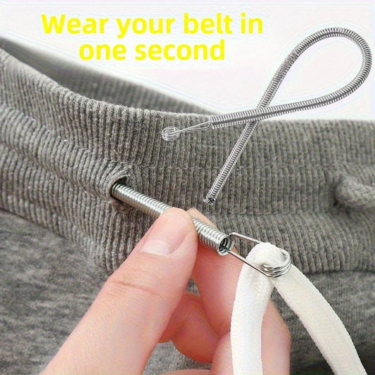 Bendable Spring Drawstring Threader Clip Pants Hoodies Elastic Band Lace Cord Flexible Drawstring Thread DIY Sewing Accessor…