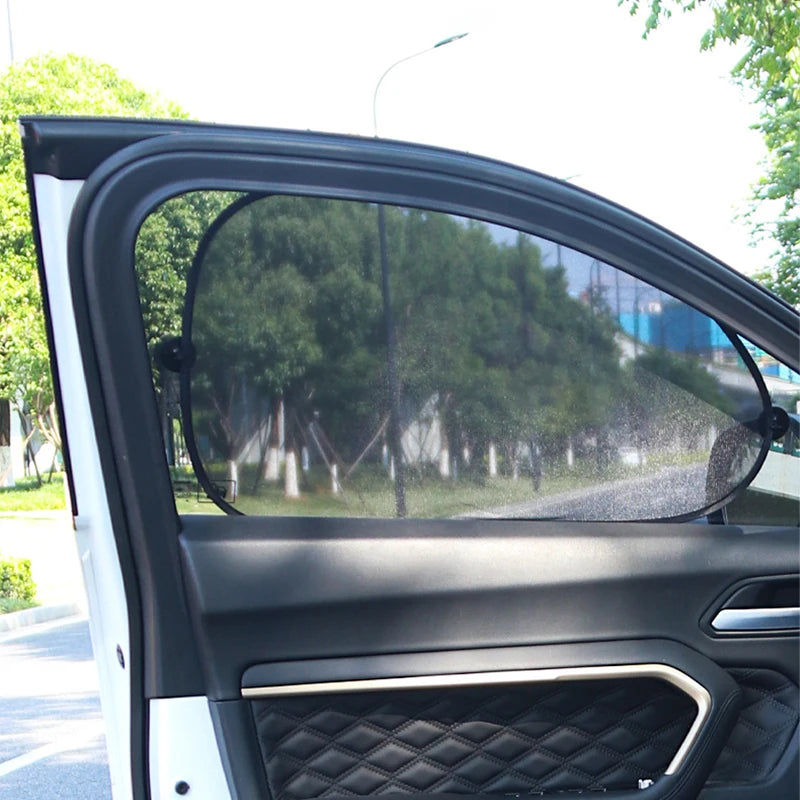 SEAMETAL Car Sun Shade Side Window Curtain Front Rear Window Sunshade Summer UV Blocking Suction Cup Car Sun Protection Curt…