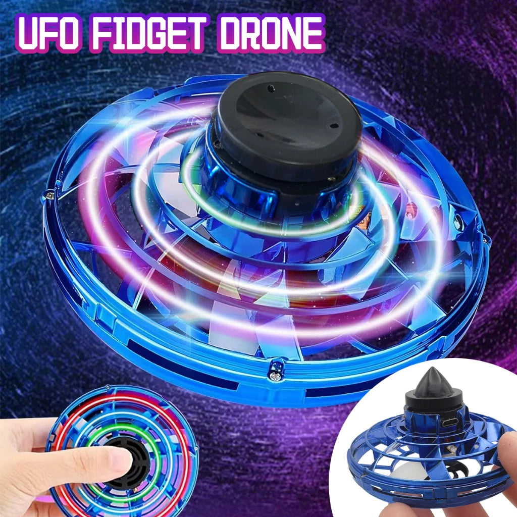 NEW LED Flying UFO Spinner Fingertip, Upgrade Flight Helicopter Gyro Flyorb Hover Ball, Mini Drone Aircraft Toy, Christmas G…