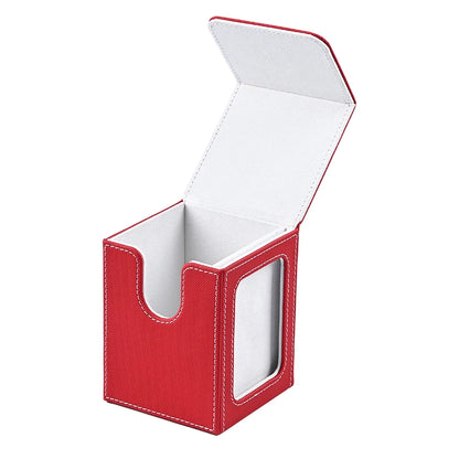 Card Deck Box with Display Window, Hold 120 + Single Sleeved Cards, Magnetic Closure, Suitable for CCG Cards, Magic Game Car…