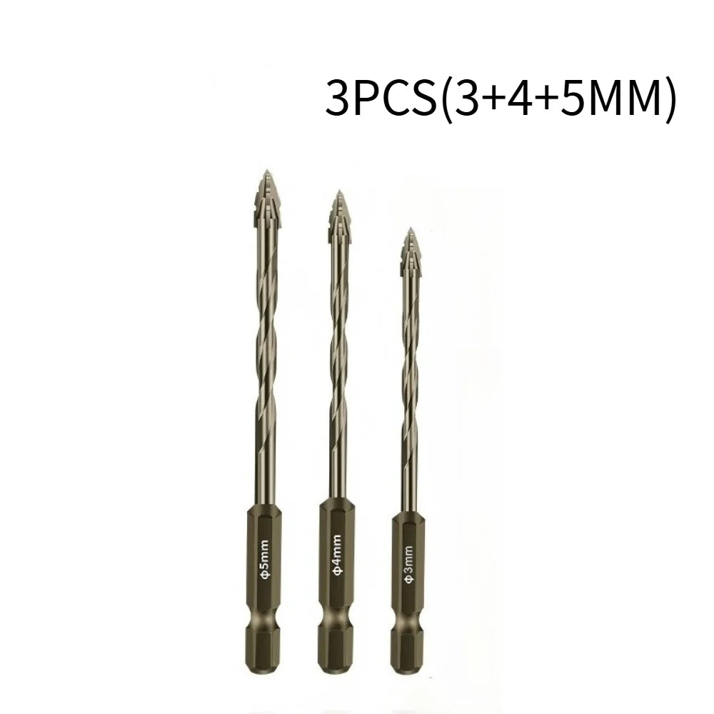 High-Four-Edged Serrated Eccentric Drill for Dry Drilling of Ceramic Tiles, Glass, Marble, Concrete, Stainless Steel Drill B…