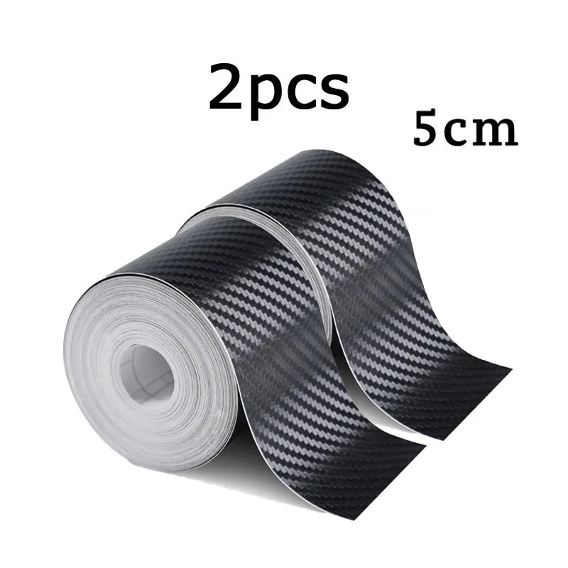 1-5m Nano Carbon Fiber Car Tape Sticker Door Mirror Paste Protector Strip DIY Protection Protective Film Waterproof Adhesive…