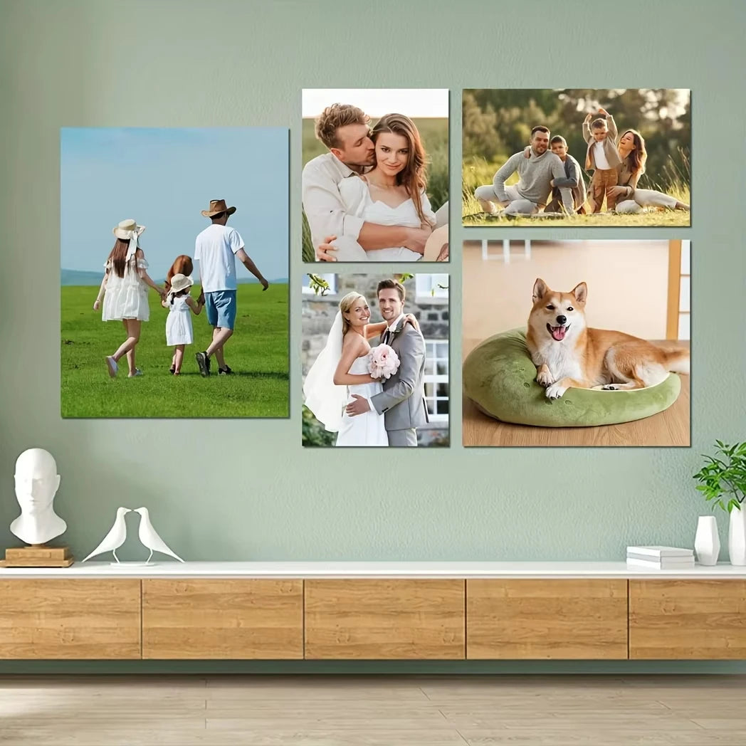 1/2/3pcs Personalized Custom Canvas Prints Photo Poster for Family Life Pet Anime Birthdays Weddings Scenery Home Wall Art D…