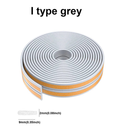 5m/10m Door Seal Strip Diep Self-adhesive Draft Stopper Tape Window Weather Stripping Insulation Noise Rubber Sealing Strip…