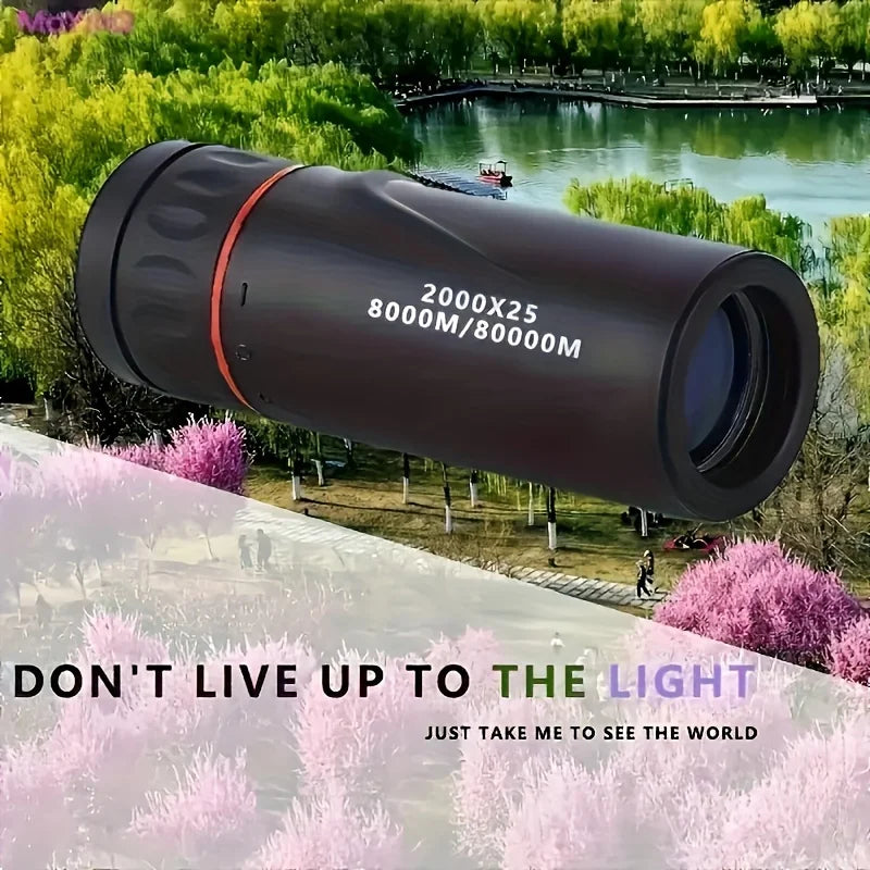2025 2000X25 HD Monocular Telescope, Compact Portable for Travel, Hiking, Fishing, Camping, Stargazing, Concerts & Bird Watc…