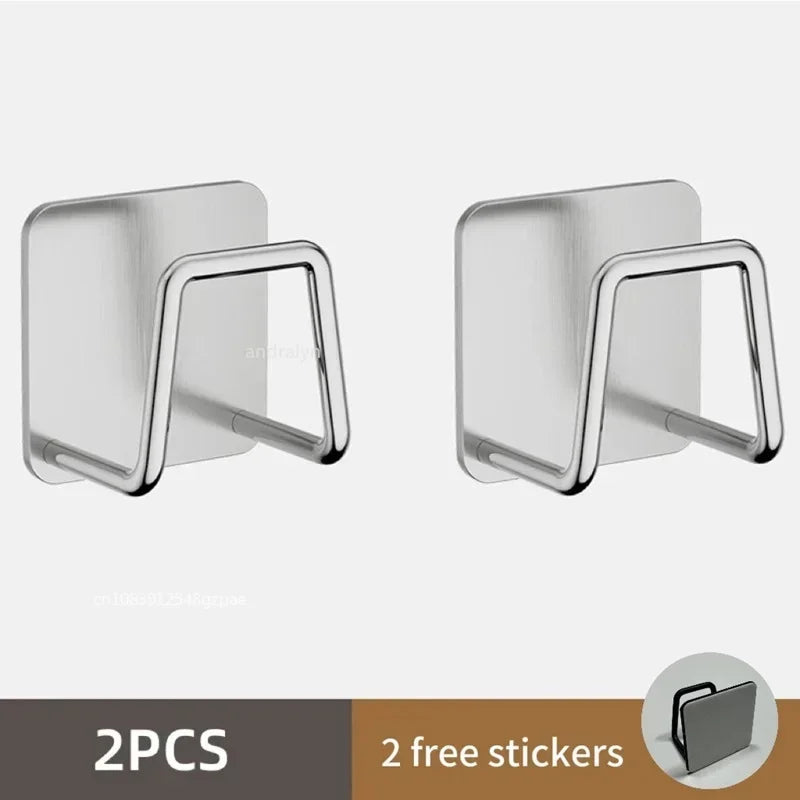 1/3/6pcs Stainless Steel Sink Sponge Rack For Sponge Steel Wire Ball Draining Paste The Inner Wall Of The Sink Kitchen Suppl…
