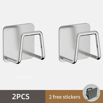 1/3/6pcs Stainless Steel Sink Sponge Rack For Sponge Steel Wire Ball Draining Paste The Inner Wall Of The Sink Kitchen Suppl…