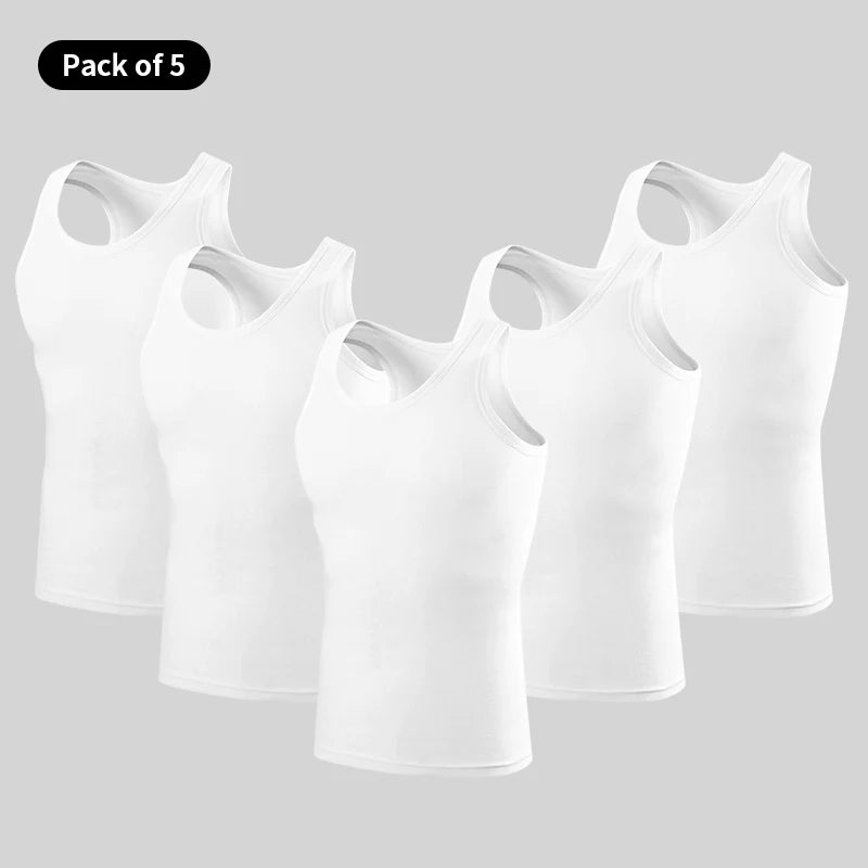 1/3/5 Piece Men's Cotton Sports Skinny Vest Teenagers Leisure Joker Sleeveless T Men's Fitness Training Simple Top - image 12