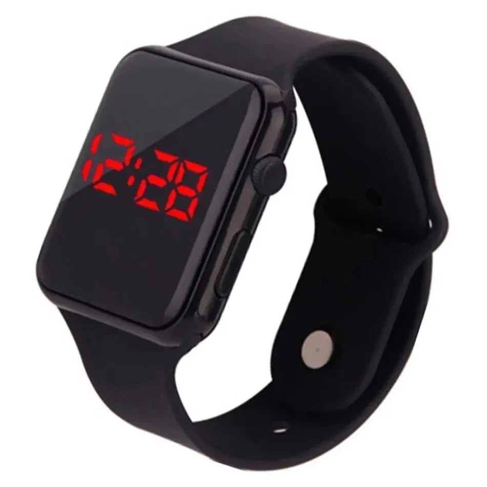 Simple Digital Watch for Men Women Fashion Sport LED Electronic Watch Black Silicone Wristband Casual Mens Watch Reloj Hombr…