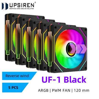 UPSIREN UF-1 PRISM 4 PRO Computer Chassis Fan 12cm ARGB 4 Pin PWM Quiet Cooling Fan 12V Large Air Volume 45.2CFM/600-1500RPM…