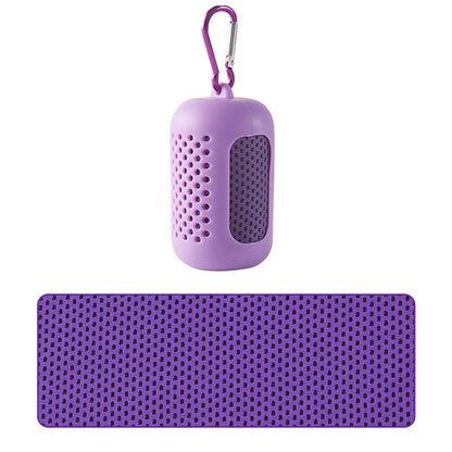 Portable Circular Silicone Wrapped Cold Towel Cooling Towel Quick Drying Polyester Fiber Towels Beach Accessories Sport Fitn…