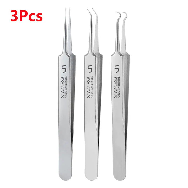 German Ultra-fine No. 5 Cell Pimples Blackhead Clip Tweezers Beauty Salon Special Scraping & Closing Artifact Acne Needle To…