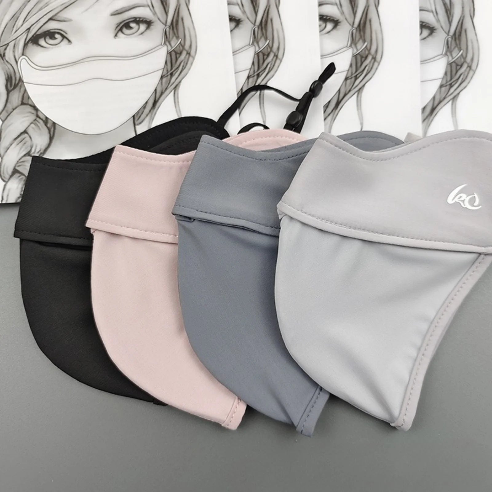 2026 NewThin Sunscreen Face Scarf Ice Silk Mask Summer Cover Veil Eye Protection Gini Golf - image 2