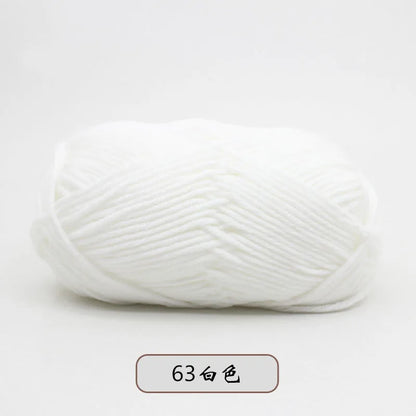 40-50g/Set 4ply Milk Cotton(80%) Knitting Yarn Needlework Dyed Lanas For Crochet Craft Sweater Hat Dolls At Low Price - imag…