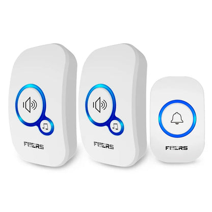 Fuers Wireless Doorbell Waterproof Welcome Chime Home Door Bell Intelligent 32 Songs Smart Alarm With Battery For Store Hote…