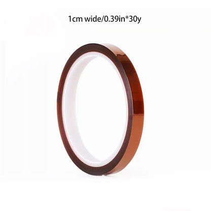 30m Long Gold Finger High Temperature Resistant Tape Polyimide Tape Multi Size Pet Anti Static Lithium Battery Insulation Ta…