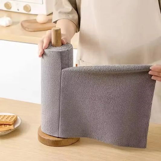 Reusable Cleaning Wipe Household Kitchen Cloth Microfiber Towel Rolls Dish Rags Wash Paper Towel Replacement 1 Roll of 20 Sh…
