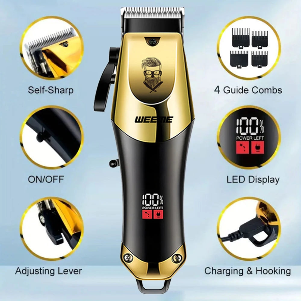 T9 Vintage Men's Electric Hair Clipper Beard Trimmer/Rechargeable Hair Cutting Machine With Nose Hair Trimmer Kit Boyfriend…