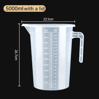 100-5000ml Thickened Plastic Measuring Cup with Scale Food Grade Measuring Cup Experimental Measuring Cup Beaker Plastic Cup…
