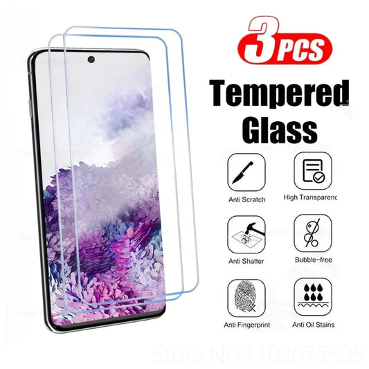 3Pcs Screen Protector For Samsung Galaxy S26 S25 S24 S23 S21 Ultra S20 Plus S21 S23 FE Tempered Glass For Samsung S10 S9 S8…