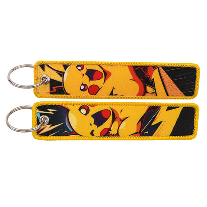 Japanese Anime Elf Monsters Keychain for Cars Backpack Key Holders Embroidery Keyrings Key Tag Jet Tag Accessories Gifts 1pc…