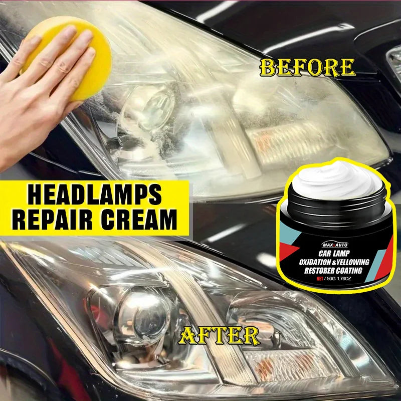 Car Headlight Restoration Polishing Kit - Scratch Remover & Oxidation Cleaner Repair Paste for Headlamp Assembly - image 5